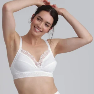 Reggiseno senza ferretto bianco 65% cotone Bio Feel Good Support