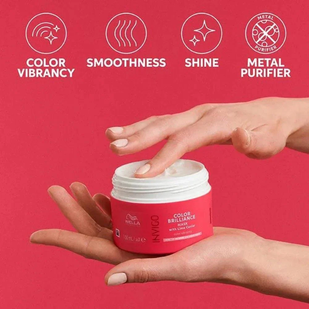 Wella Invigo Color Brilliance Mask Capelli Fini 150ml - immagine 4