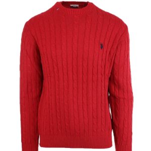 Pullover girocollo trecce